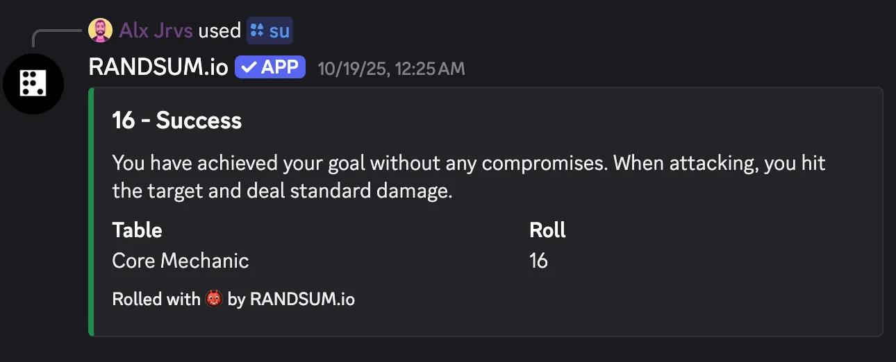 Randsum Robo Discord Bot example
